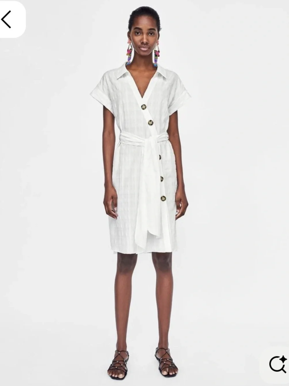 button midi dress zara Zara - Buttoned Midi Dress - Olive Green - S